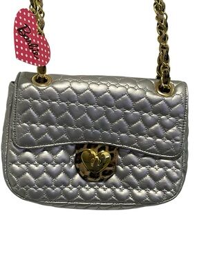 Barbie Bag Purse Mattel Silver Quilted Leopard Handbag NWT